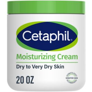 CETAPHIL FACE & BODY MOISTURIZING CREAM FOR DRY TO VERY DRY SKIN: Instantly replenishes, intensely nourishes and soothes skin dryness for 48 hours CLINICALLY PROVEN TO RESTORE SKIN'S MOISTURE BARRIER IN 1 WEEK: Binds water to the skin, preventing moisture loss to hydrate and protect skin from dryness NEW AND IMPROVED INGREDIENT BLEND: Now with hydrating glycerin and skin essential vitamins B5 (panthenol) and B3 (niacinamide) DEVELOPED FOR EVEN THE MOST SENSITIVE SKIN: The hypoallergenic, non-comedogenic formula is free of fragrances, parabens and sulfates DERMATOLOGIST RECOMMENDED for Sensitive Skin