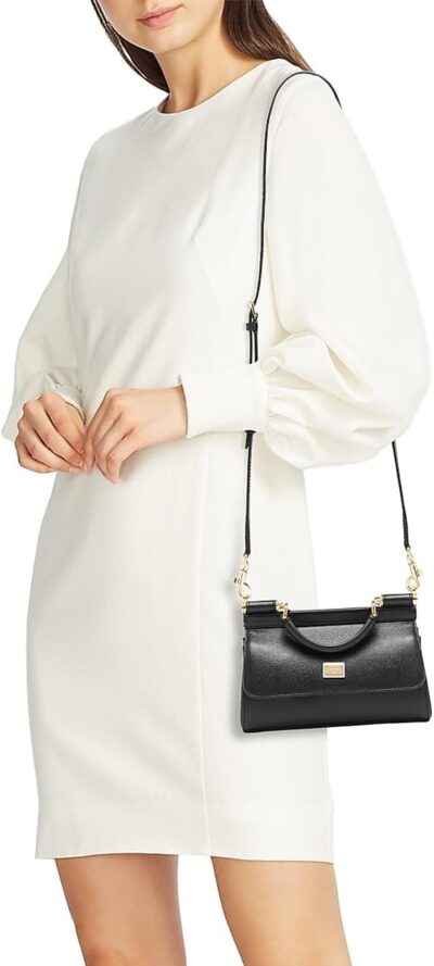 Dolce&Gabbana Small Sicily Leather Handbag - Image 2
