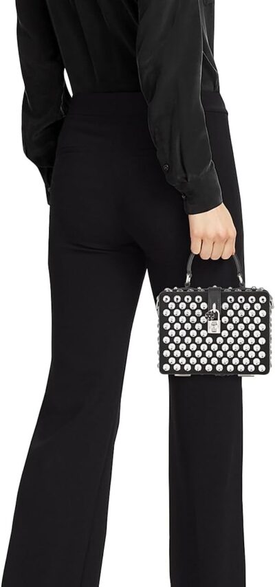 Dolce&Gabbana Strass-Embellished Leather Box Bag - Image 3