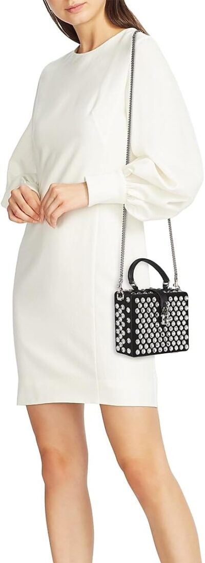 Dolce&Gabbana Strass-Embellished Leather Box Bag - Image 2