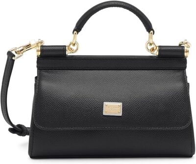 Dolce&Gabbana Small Sicily Leather Handbag - Image 3