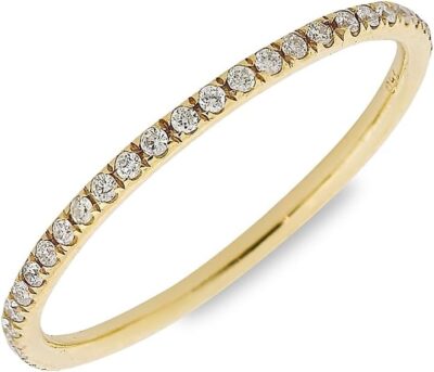 Ileana Makri Classic 18K Yellow Gold & Diamond Thread Band Ring