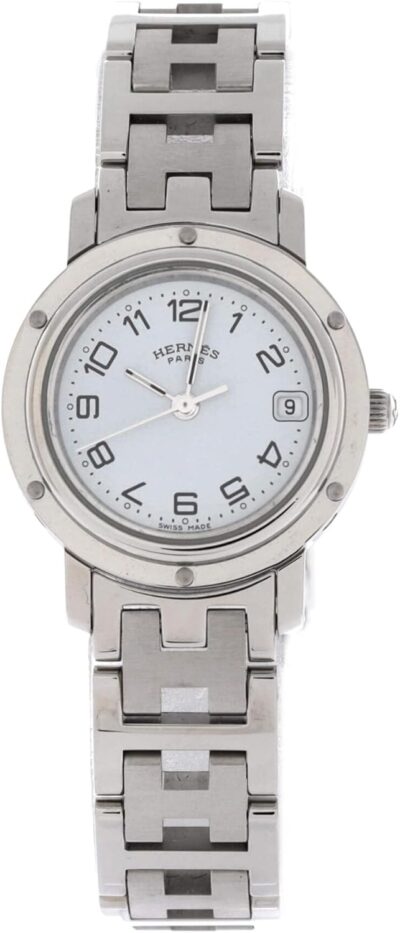 Hermès Hermes, Pre-Loved Clipper Quartz Watch Stainless Steel 24