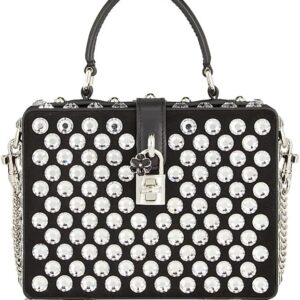 Dolce&Gabbana Strass-Embellished Leather Box Bag