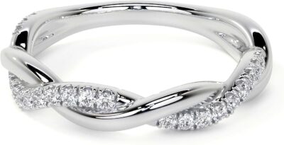 Twirl Ring with Diamond Pave, 0.15 CT