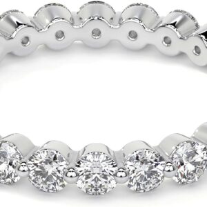 Round Stackable Eternity Diamond Ring, 0.9 CT
