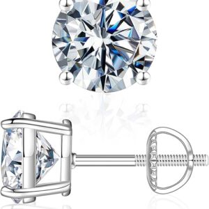 Moissanite Screw Back Earrings