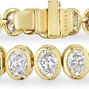 Oval Cut Diamond Tennis Bracelet, Yellow Gold