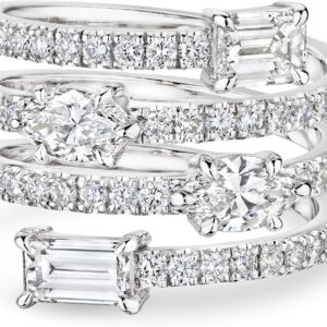 Spiral Diamond Ring, 18KT White Gold